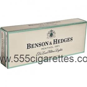 Benson & Hedges 100's DeLuxe Menthol cigarettes