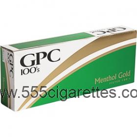 GPC Menthol Gold 100's cigarettes