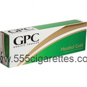 GPC Menthol Gold cigarettes