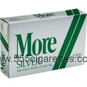 More Menthol Silver 120's Cigarettes