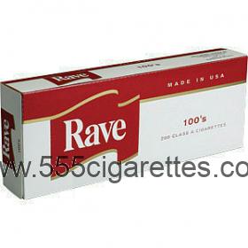 Rave Red 100's cigarettes