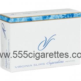  Virginia Slims Superslims Menthol Gold Pack Cigarettes - 555cigarettes.com